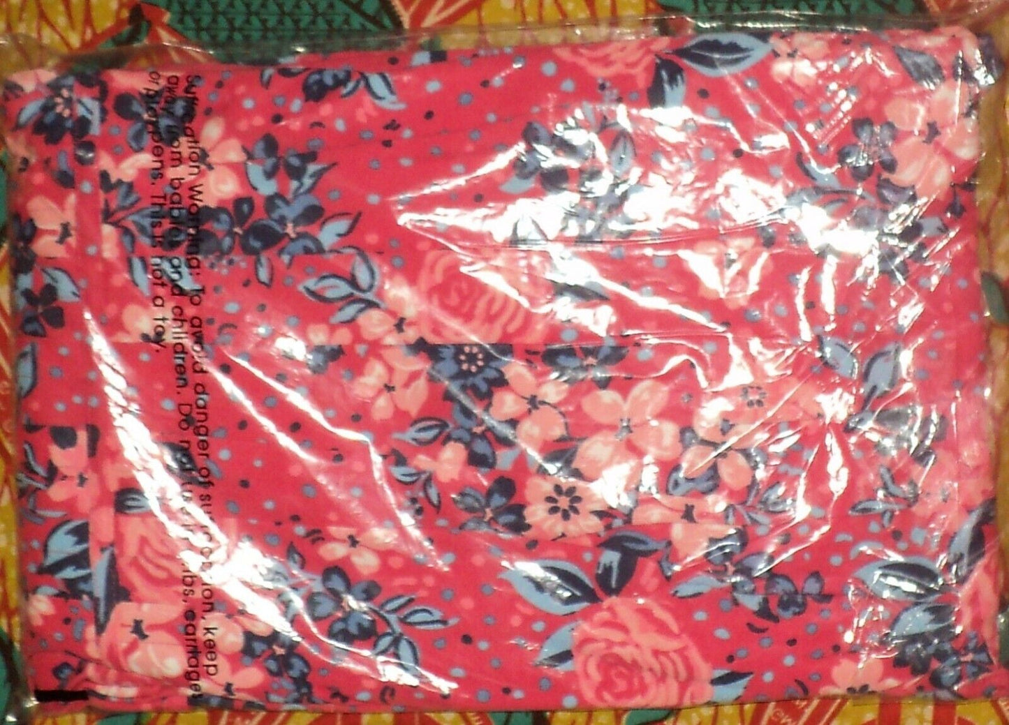 Dreams & Co. Plus Size Radiant Pink Flowers Pintucked Lounger Size L(18/20)