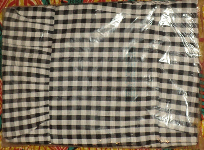 Woman Within Plus Size Black Gingham Sleeveless Tiered Seersucker Dress Size 28W