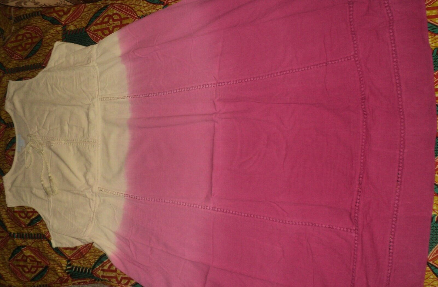 Only Necessities Plus Size Bright Berry Ombre Sleeveless Fit&Flare Lounger Sz 3X