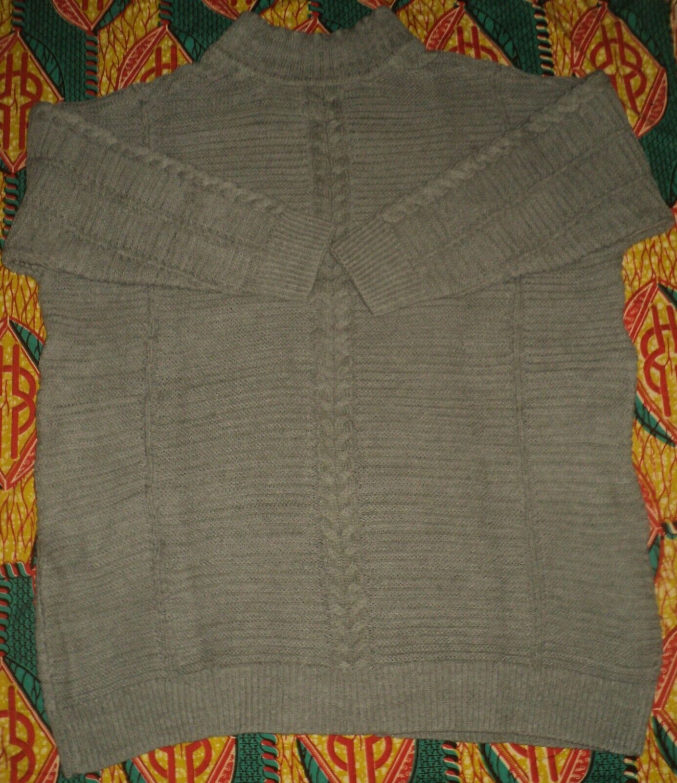 Woman Within Plus Size Medium Heather Grey Knit Sweater Cardigan Size L(18/20)