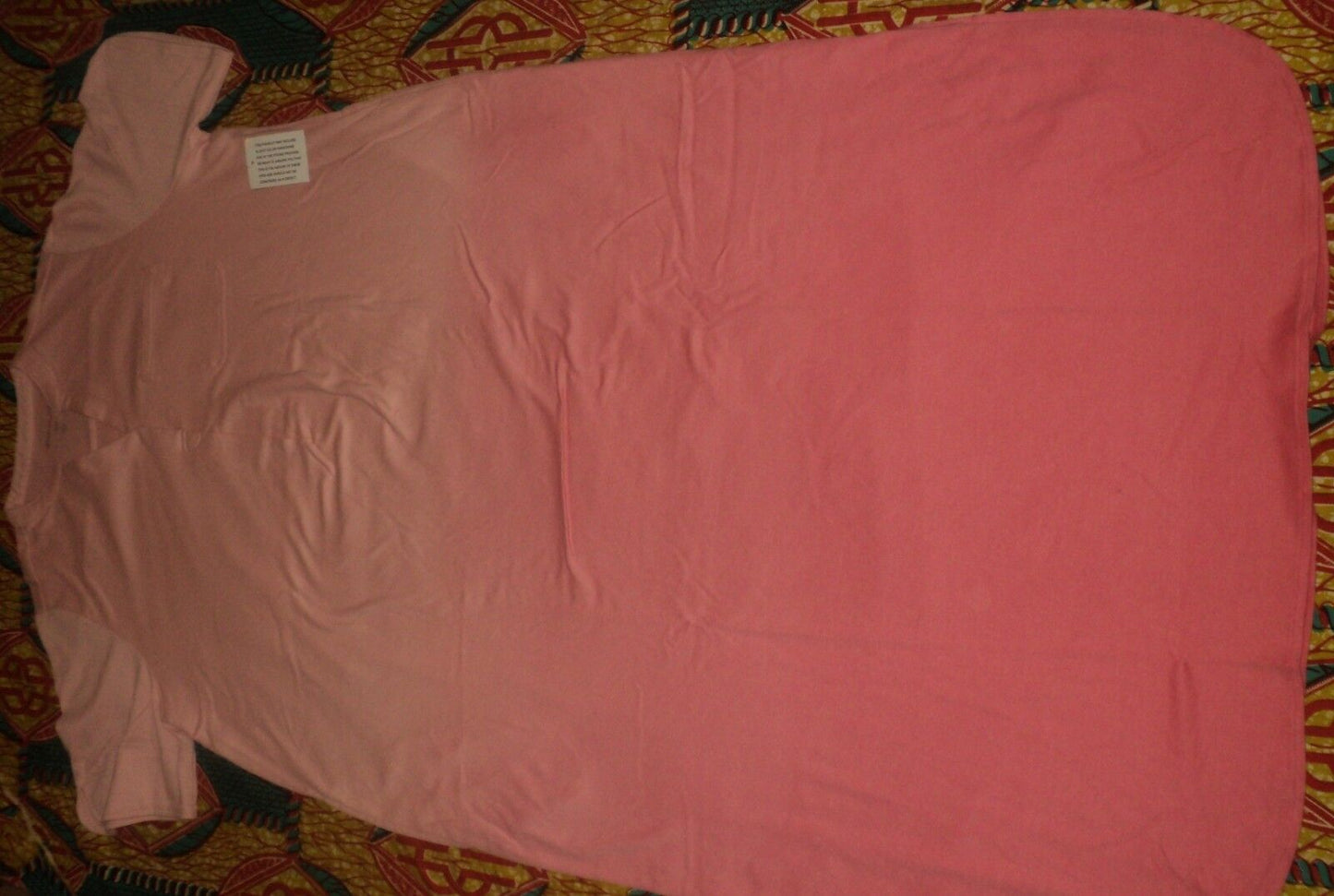 Dreams & Co. Plus Size Coral Rose Ombre Short Sleeve Knit Lounger Size L(18/20)