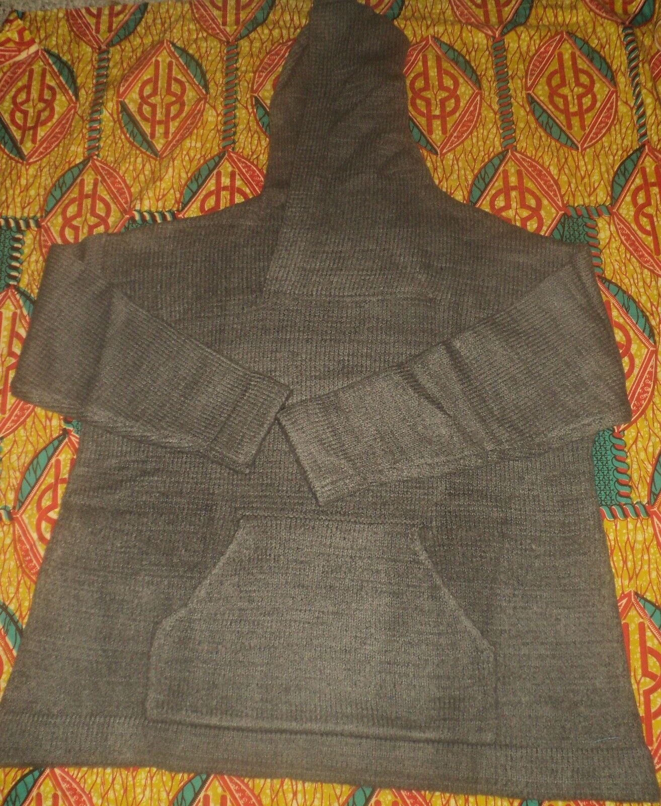 Denim 24/7 Plus Size  Medium Heather Grey Long Sleeves Hoodie Sweater Size 1X