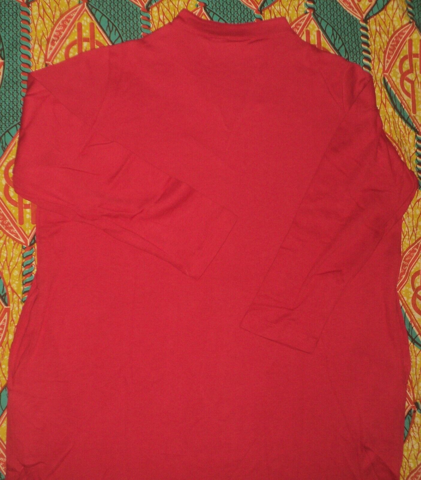 Only Necessities Plus Size Classic Red Embroidery Long Lounger Size L(18/20)