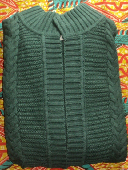 Woman Within Plus Size Dark Pine Long Sleeves Knit Sweater Cardigan Size 1X