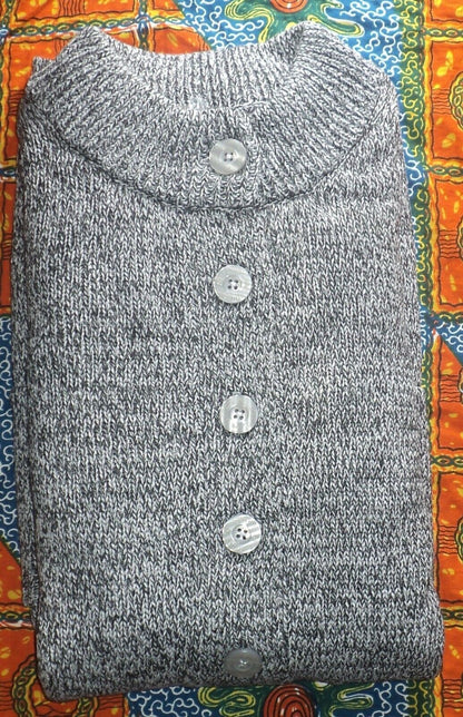 Woman Within Plus Size Heather Grey Heather Charcoal Sweater Cardigan Size 4X