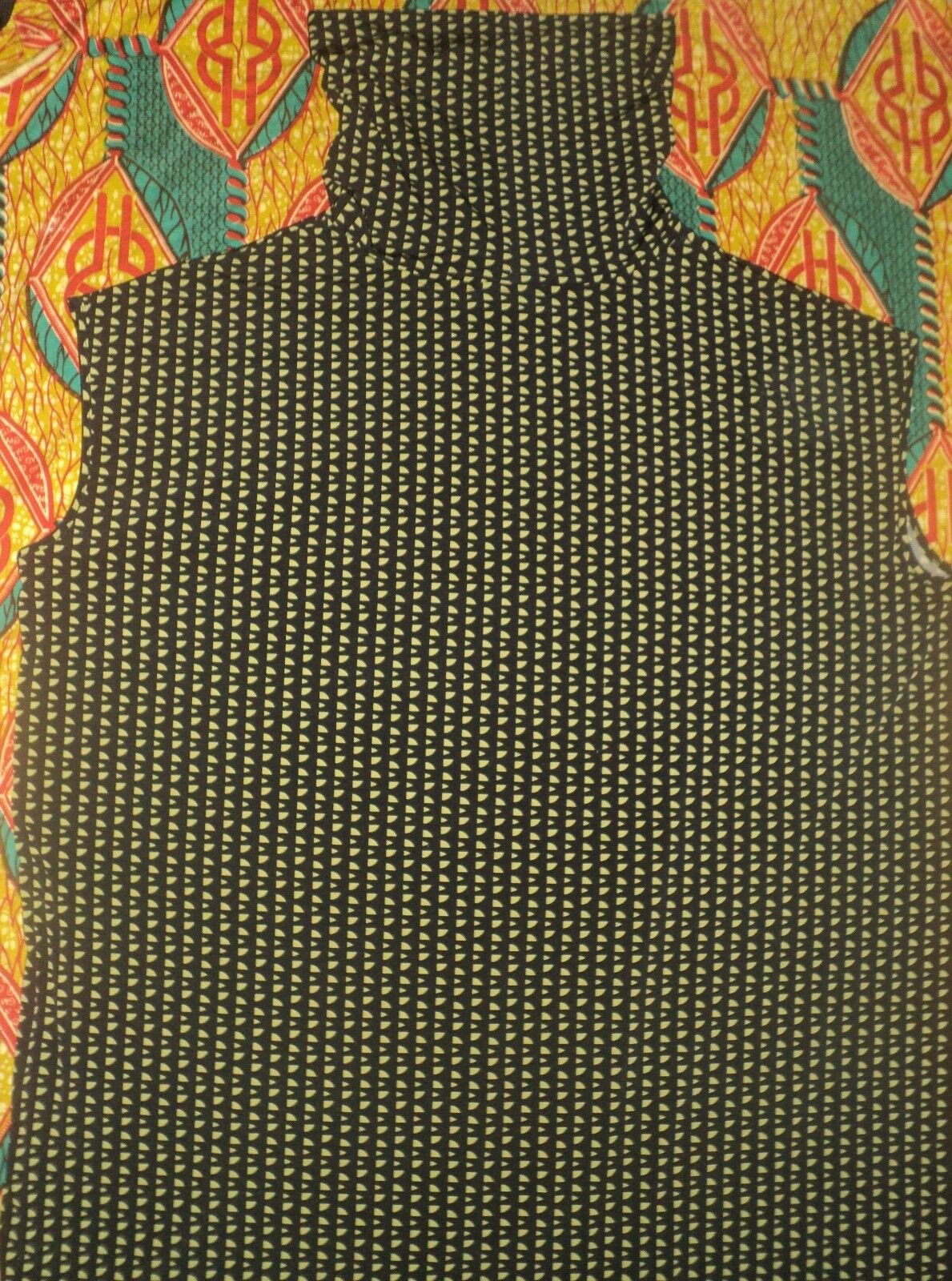 Roaman's Plus Size Leaf Green Print Slouchy Turtleneck Dress Size 4X(34/36)