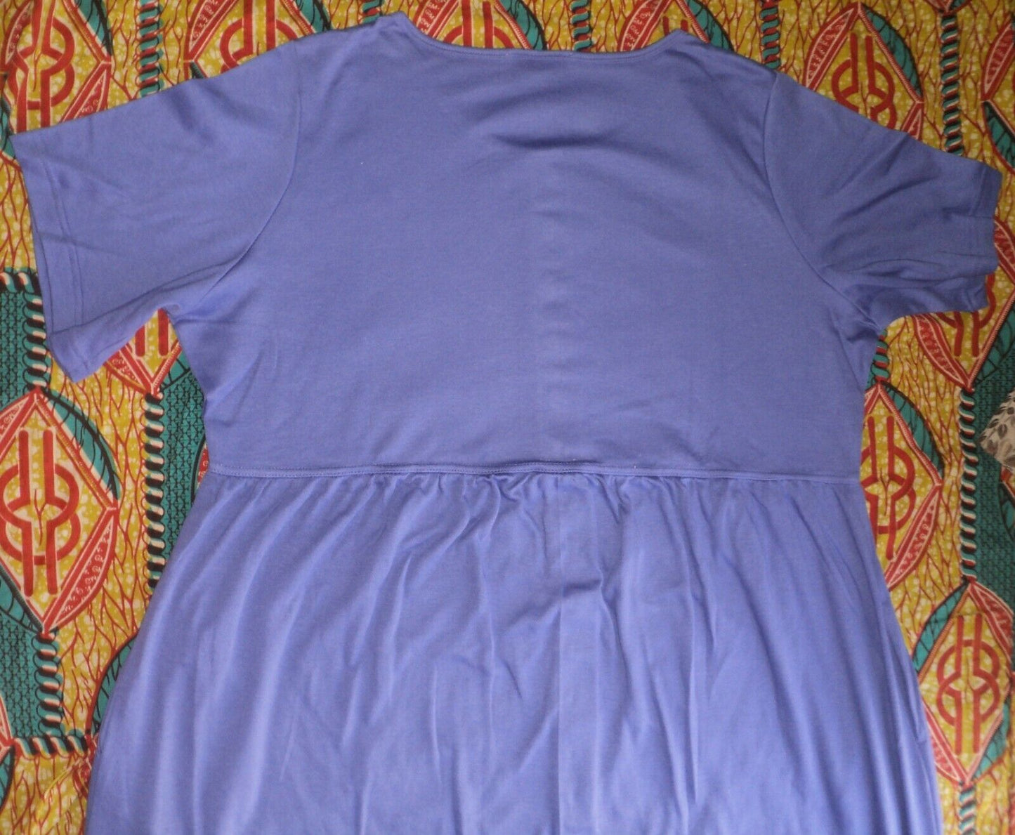 Woman Within Plus Size Tulip Purple Button Front Empire Waist Dress Size 1X
