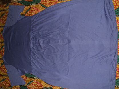 Woman Within Plus Size Tulip Purple Button Front Empire Waist Dress Size 1X