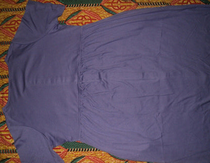 Woman Within Plus Size Tulip Purple Button Front Empire Waist Dress Size 1X