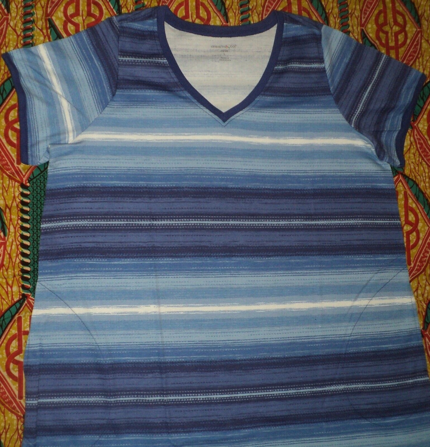 Dreams & Co. Plus Size Blue Sapphire Short Sleeves Maxi Lounger Size 1X(22/24)