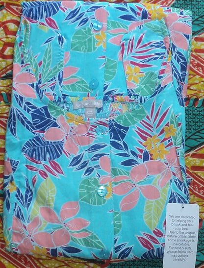 Woman Within Plus Size Caribbean Blue Scoopneck Button-Front Maxi Dress Size 28W