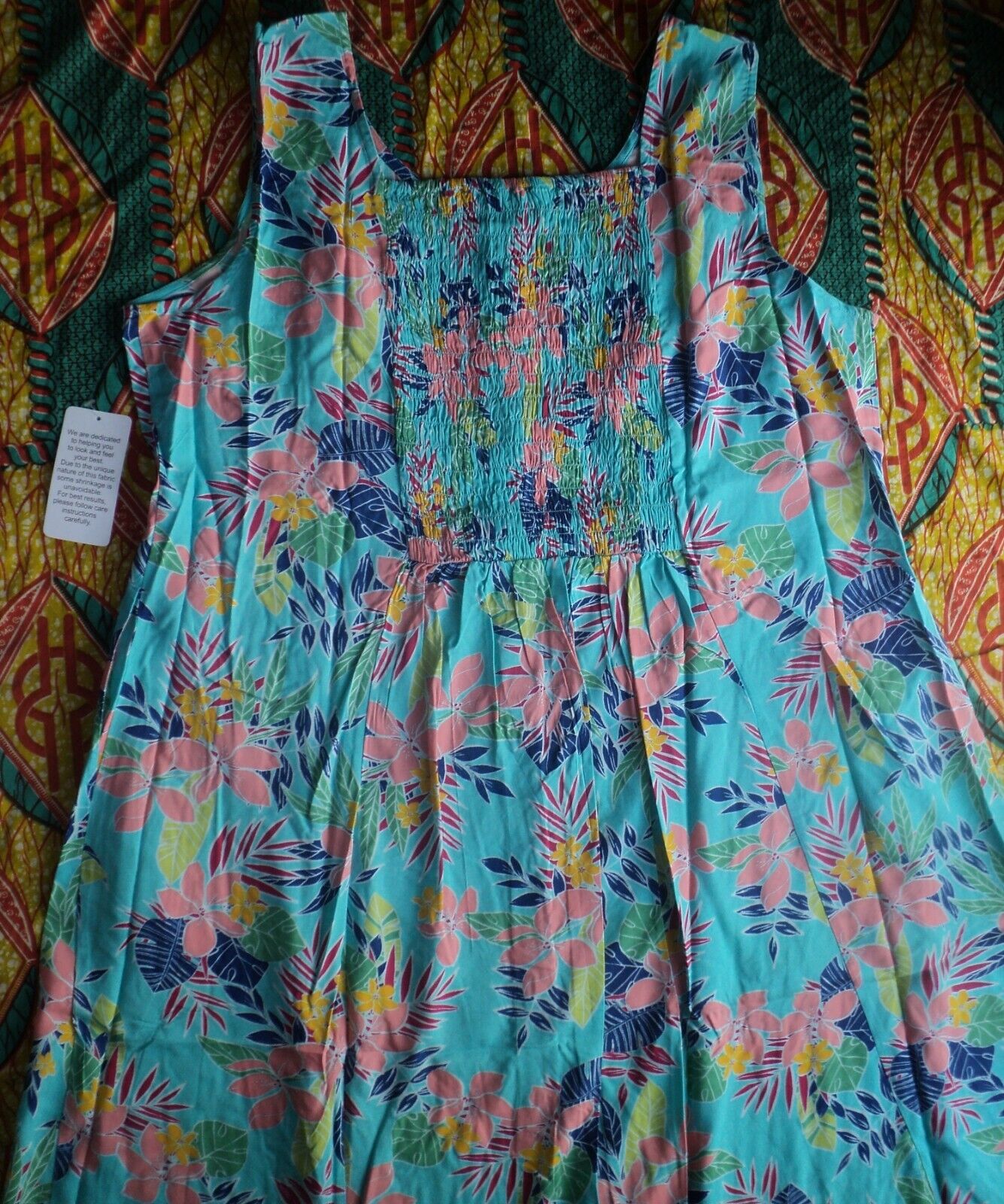 Woman Within Plus Size Caribbean Blue Scoopneck Button-Front Maxi Dress Size 28W