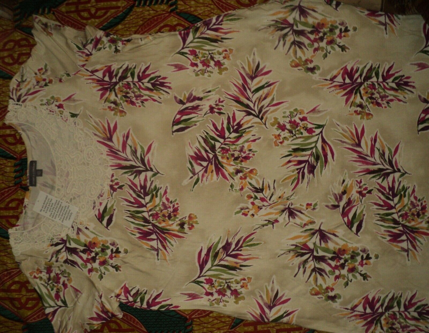 Jessica London Plus Size Petite Radiant Orchid Crochet Applique Maxi Dress 12W