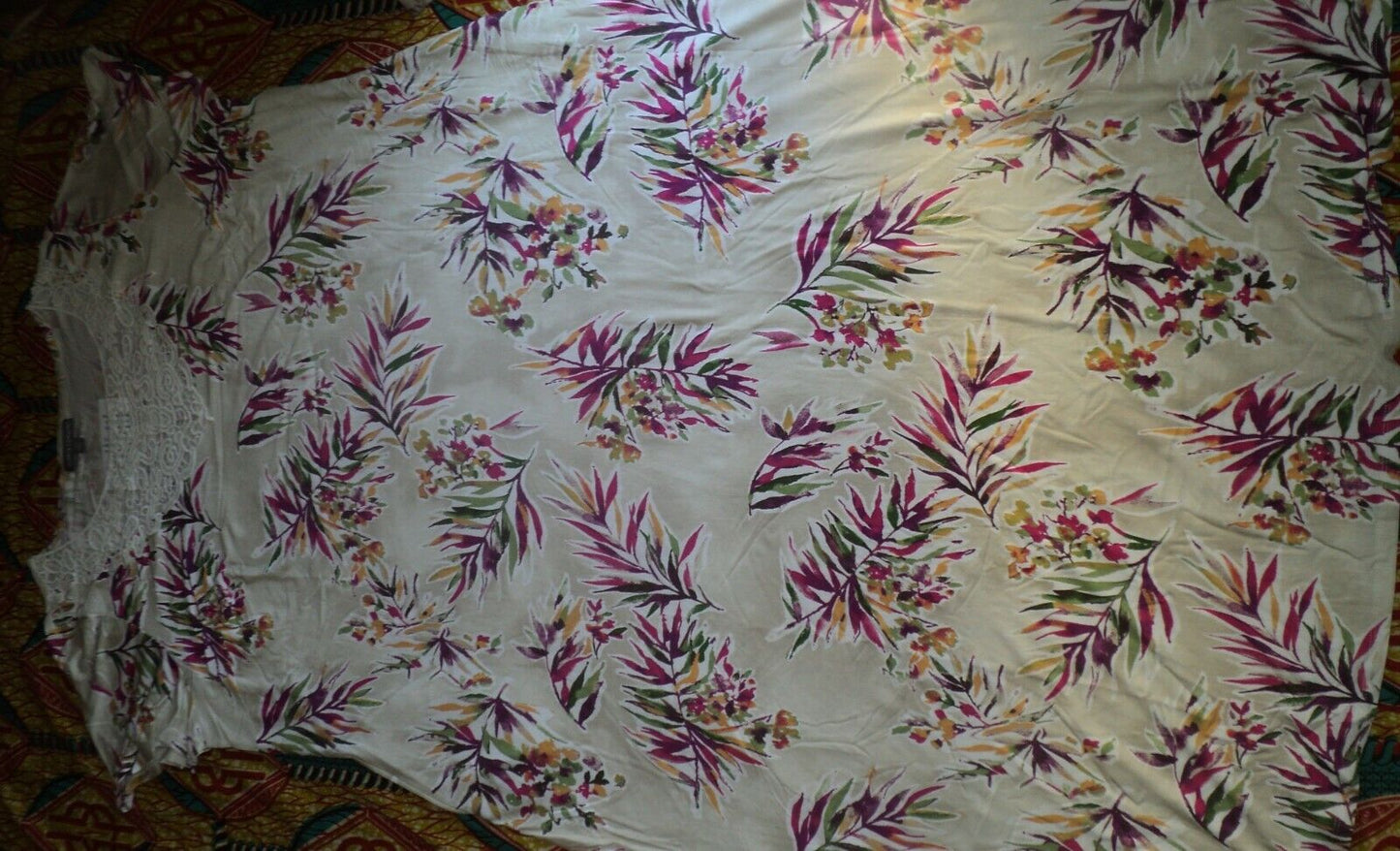 Jessica London Plus Size Petite Radiant Orchid Crochet Applique Maxi Dress 12W