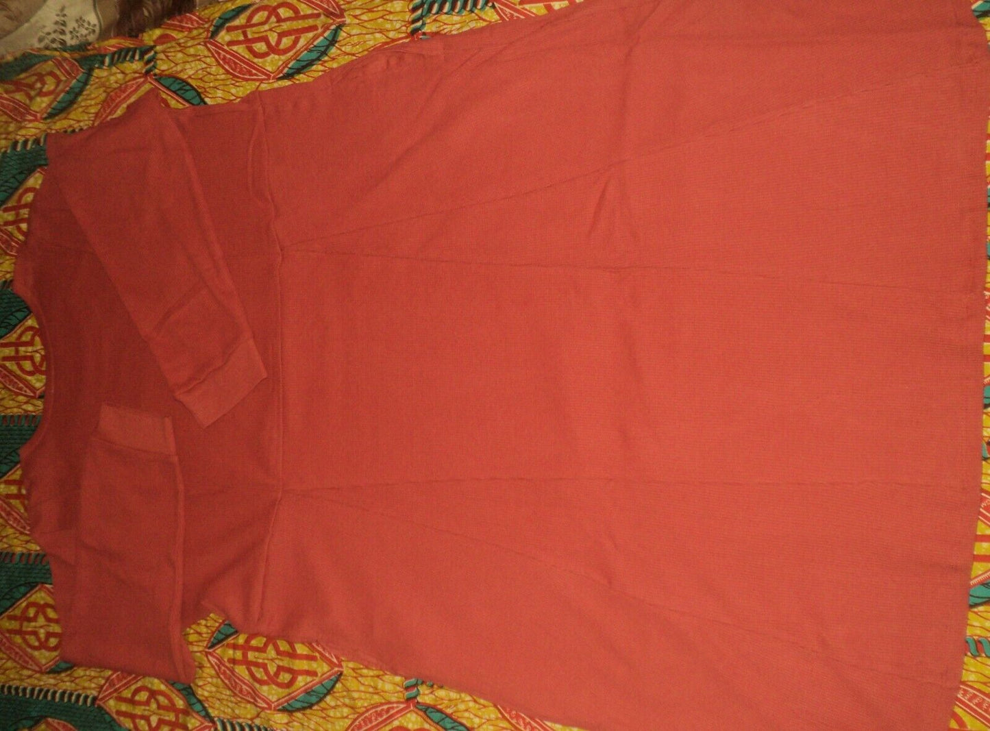 Woman Within Plus Size Red Ochre Thermal Knit A-Line Dress Size 4X(34/36)