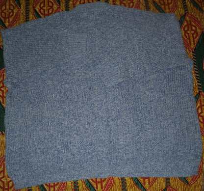 Woman Within Plus Size French Blue White Shaker Knit Cardigan Size 2X(26/28)