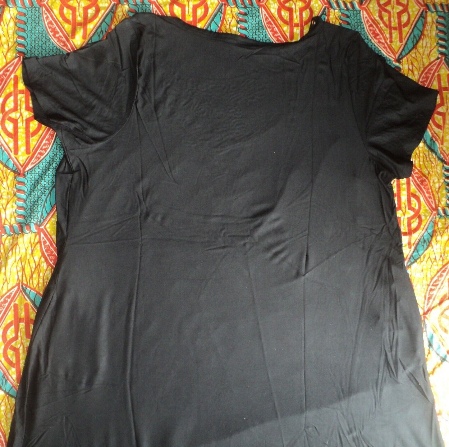 Jessica London Plus Size Petite Black Crochet Applique Maxi Dress Size 20W