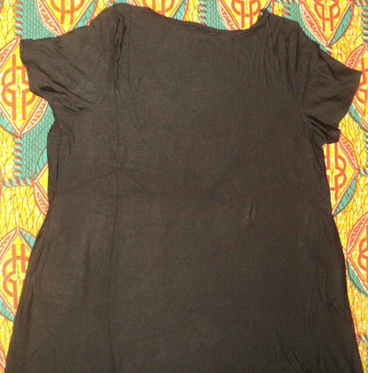 Jessica London Plus Size Petite Black Crochet Applique Maxi Dress Size 20W