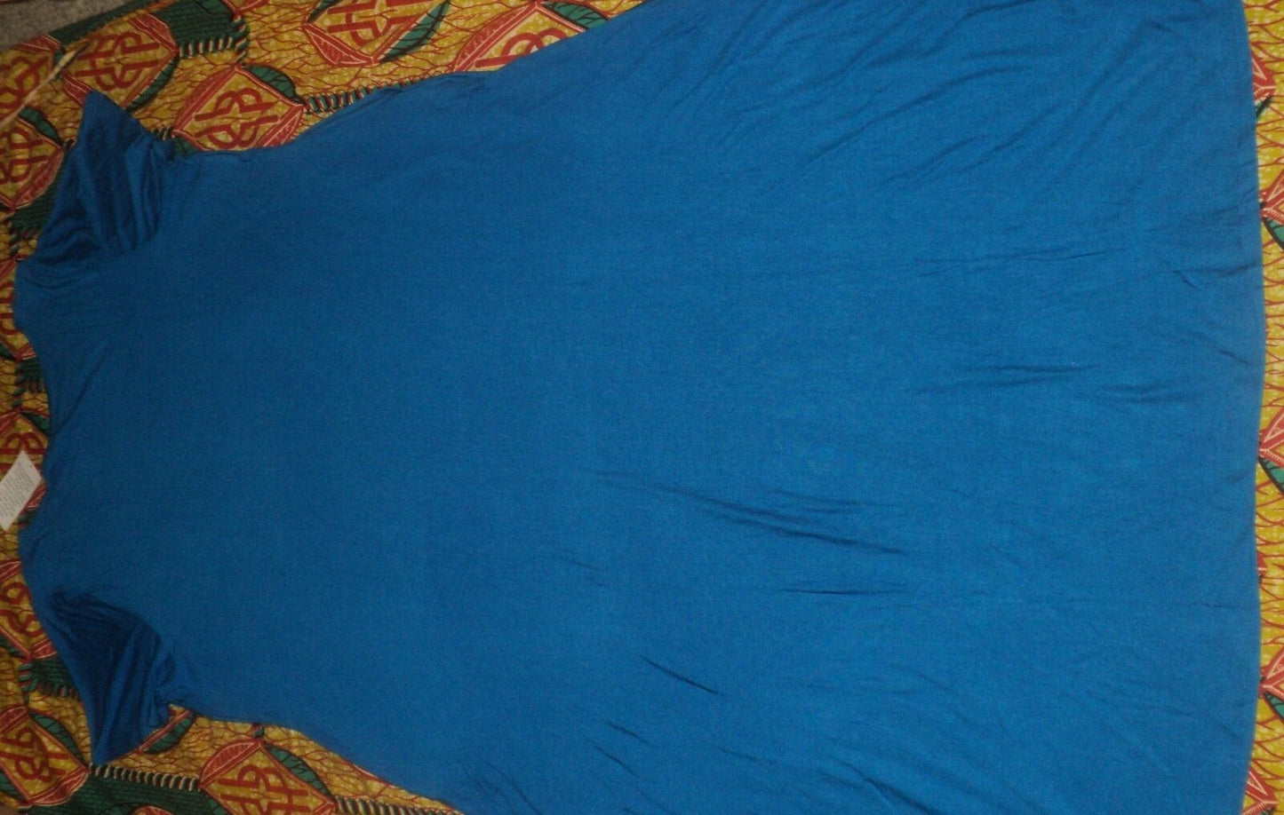 Jessica London Plus Size Petite Bright Cobalt Crochet Applique Maxi Dress 20W