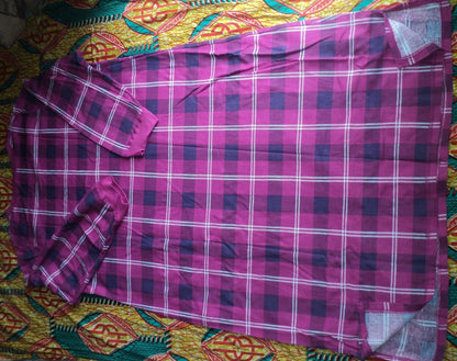 Dreams & Co. Plus Size Raspberry Violet Thermal Henley Sleepshirt Size 1X(22/24)
