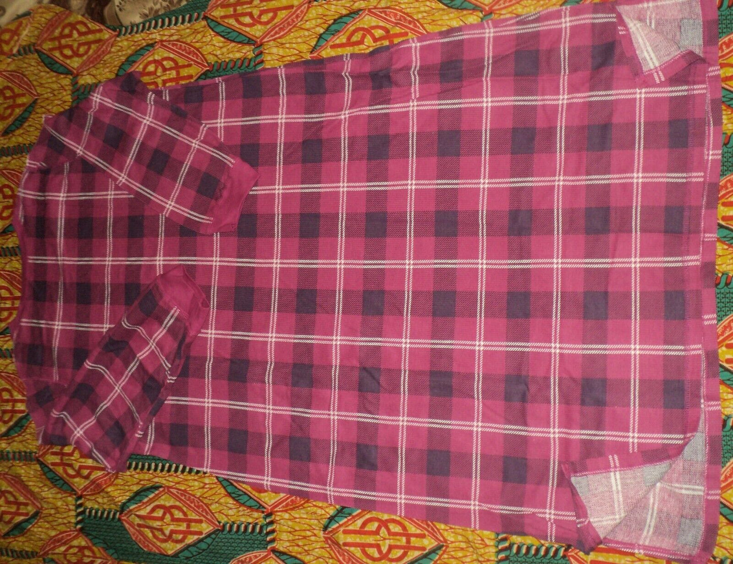 Dreams & Co. Plus Size Raspberry Violet Thermal Henley Sleepshirt Size 1X(22/24)