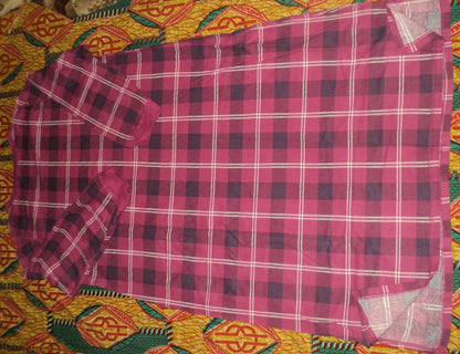 Dreams & Co. Plus Size Raspberry Violet Thermal Henley Sleepshirt Size 1X(22/24)