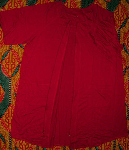 Dreams & Co. Plus Size Classic Red Short Sleeves Short Robe Size 1X(22/24)