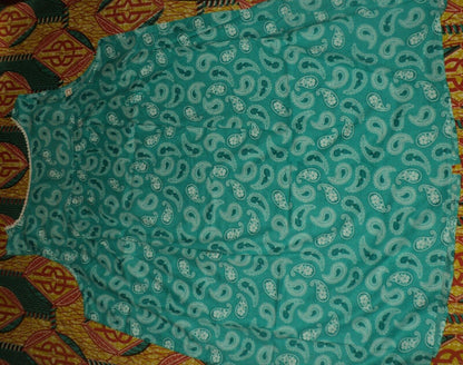 Dreams & Co Plus Size Aquamarine Paisley Short Sleeveless Floral Nightgown Sz 2X