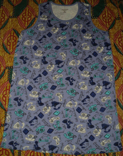 Dreams & Co Plus Size True Blue Call Me 2Pack Sleeveless Sleepshirts Size 4X