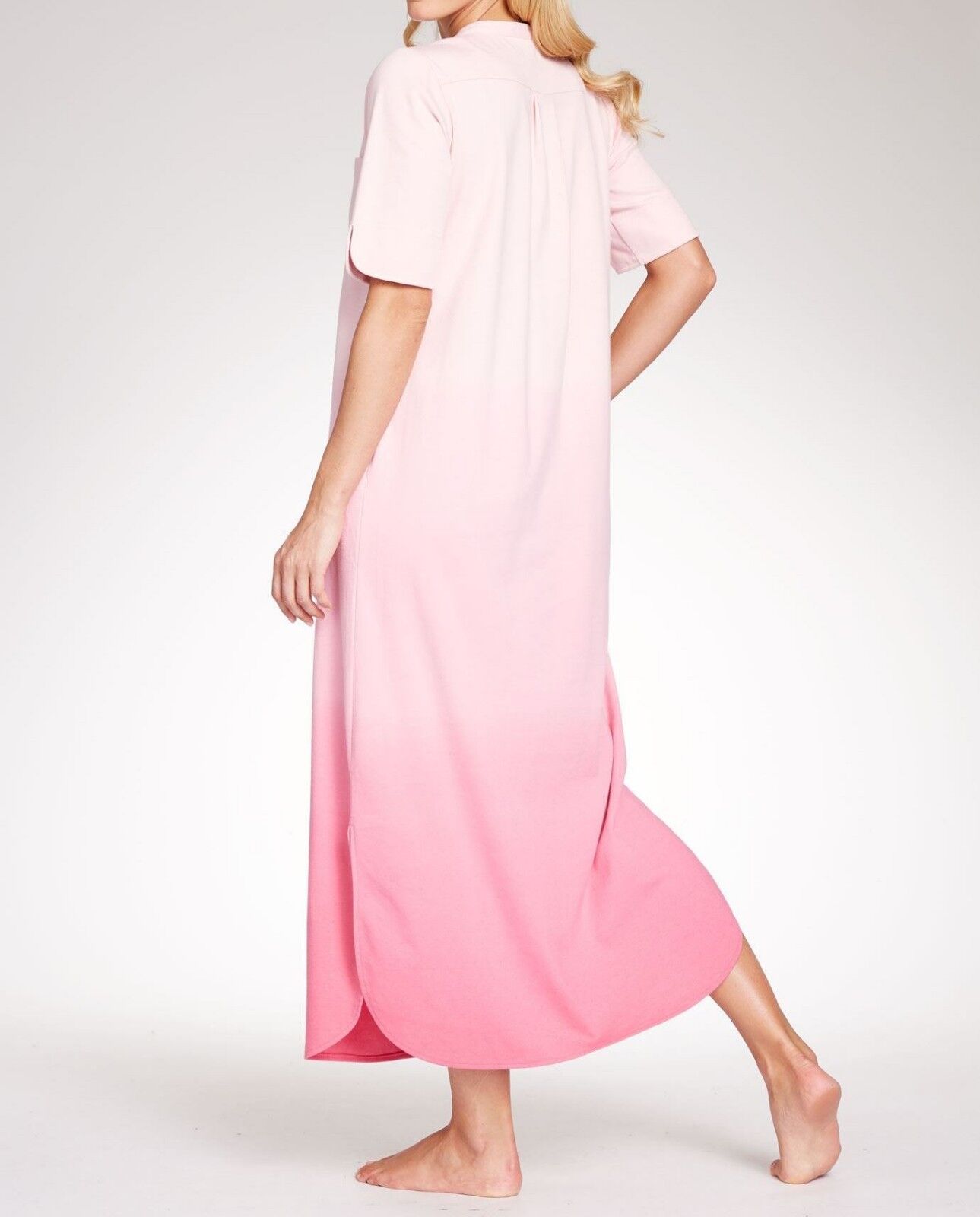 Dreams & Co. Plus Size Rose Quartz Ombre Short Sleeve Knit Lounger Size 4X-34/36