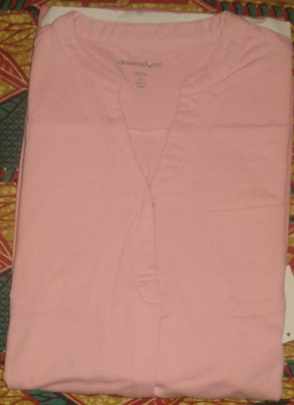 Dreams & Co. Plus Size Rose Quartz Ombre Short Sleeve Knit Lounger Size 4X-34/36
