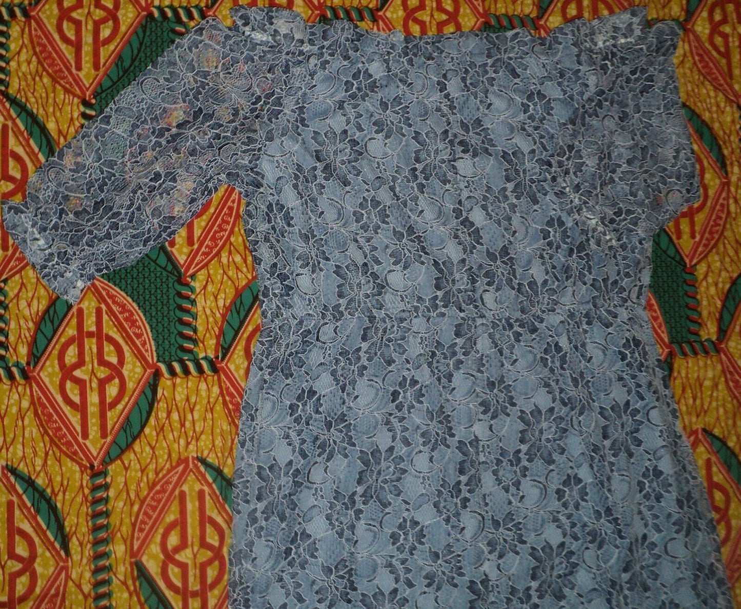 Jessica London Plus Size Sky Blue On Or Off  Style Blouson Lace Dress Size 26W