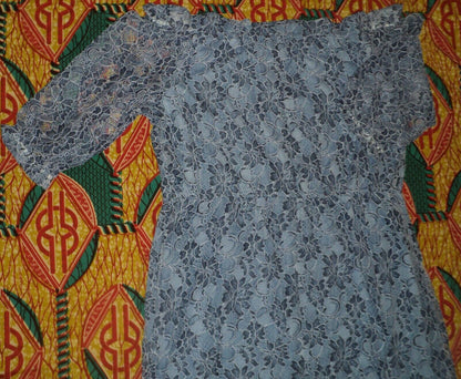 Jessica London Plus Size Sky Blue On Or Off  Style Blouson Lace Dress Size 26W