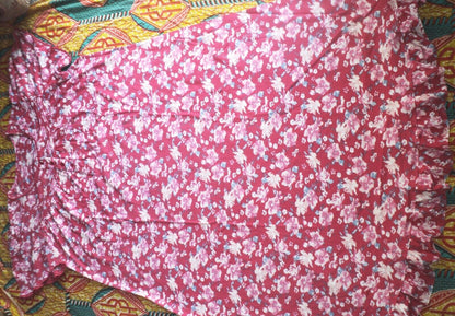 Dreams & Co. Plus Size Strawberry Roses Long Cotton Knit Nightgown Size 5X-38/40