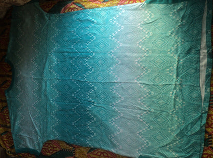 Dreams & Co. Plus Size Paradise Turquoise A-line Banded-cuff Lounger Size 5X
