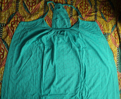 Dreams & Co. Plus Size Aquamarine Eyelet Long Nightgown Size 3X(30/32)