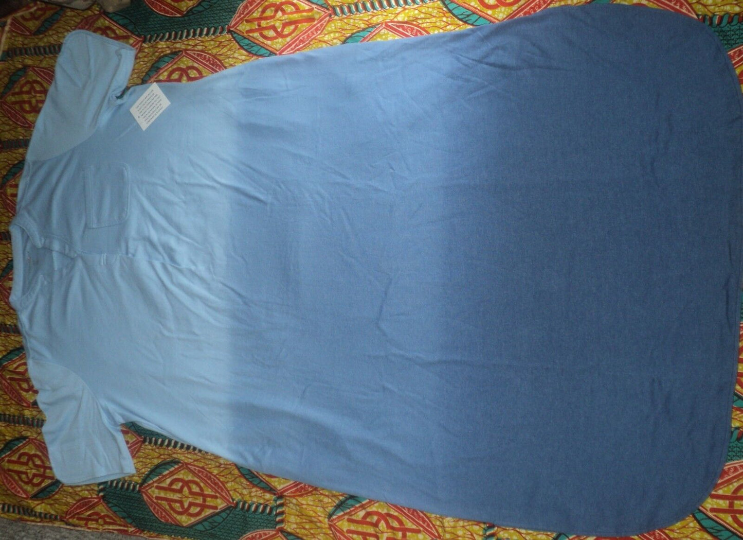 Dreams & Co. Plus Size Royal Navy Ombre Short Sleeve Knit Lounger Size 4X(34/36)