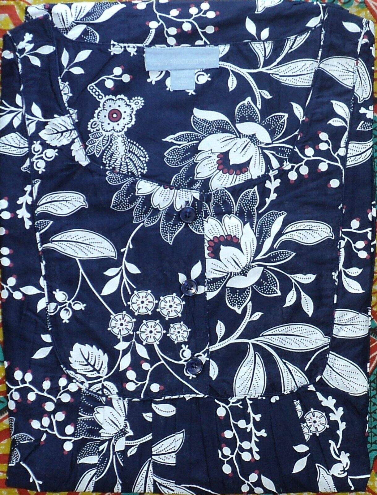 Only Necessities Plus Size Evening Blue Sleeveless Bib Long Lounger Size L-18/20