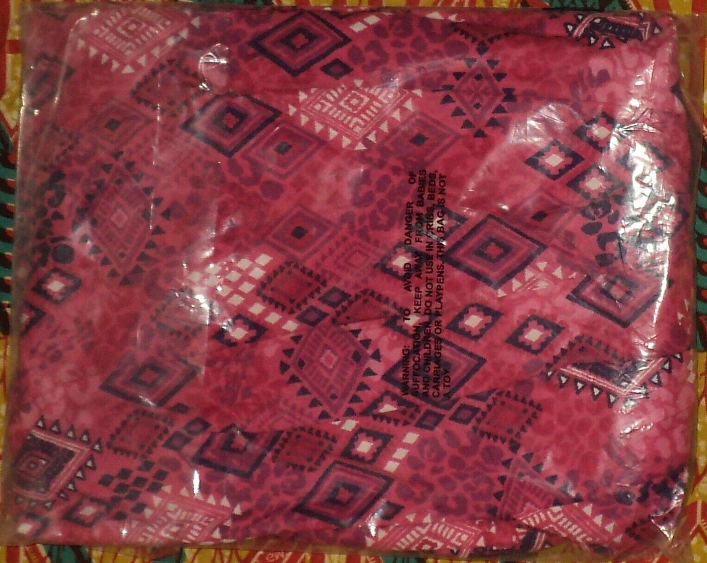 Only Necessities Plus Size Peony Petal Geo Mixed Print Long Lounger Size 6X
