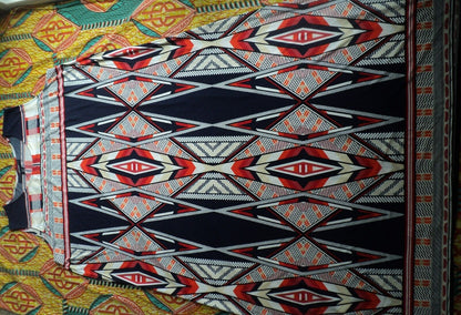 Denim 24/7  Petite  Plus Size Navy Graphic  Ultra Smooth Print Maxi Dress Sz 4X