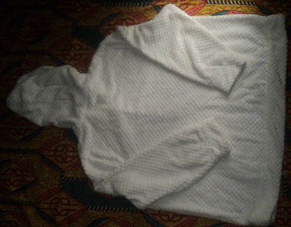 Dreams & Co. Plus Size Ivory Long Sleeves Plush Hooded Bed Jacket Size 1X(22/24)