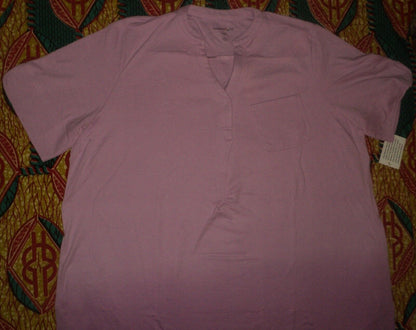 Dreams & Co. Plus Size Orchid Pink Ombre Short Sleeve Knit Lounger Size 1X-22/24