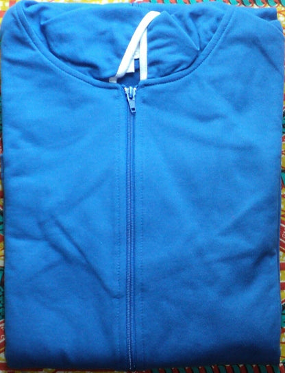 Dreams & Co. Plus Size Cobalt Blue 3/4 Sleeves Long Hooded Robe Size 4X(34/36)