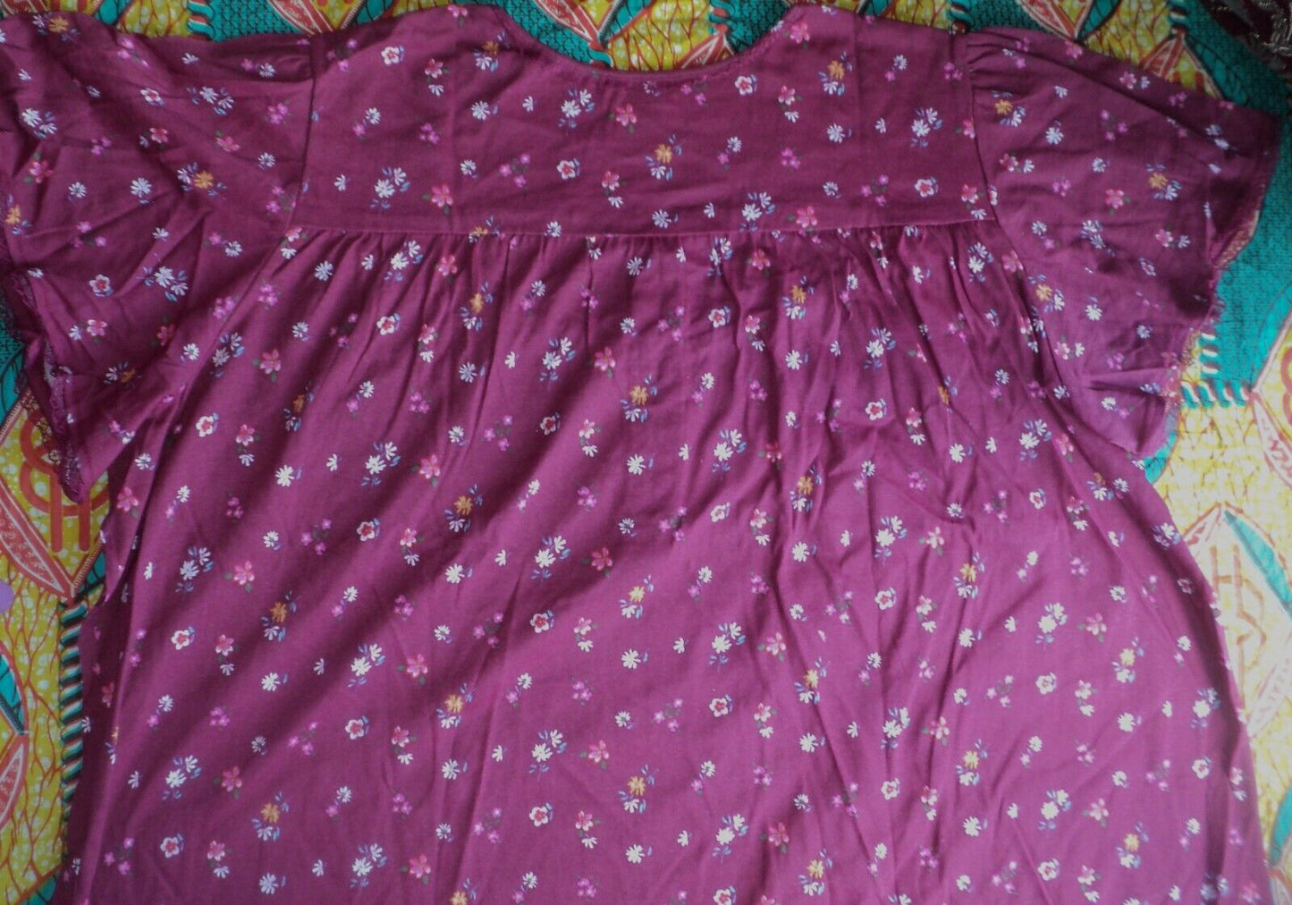 Dreams & Co. Plus Size Pomegranate Long Cotton Knit Nightgown Size 2X(26/28)