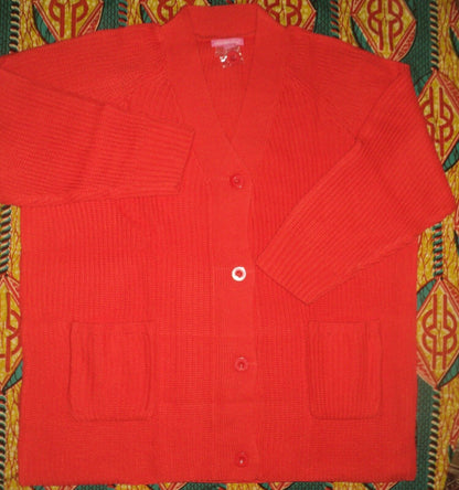 Woman Within Plus Size Nectarine Shaker Knit Cardigan Size 5X(38/40)