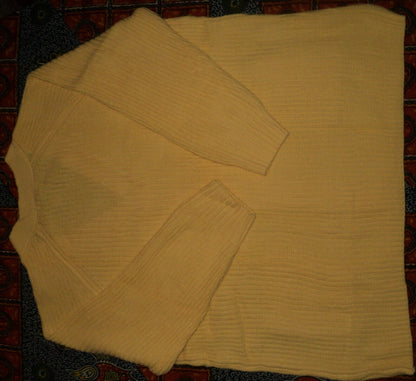 Woman Within Plus Size Banana  Long Sleeves Shaker Knit Cardigan Size 5X(38/40)