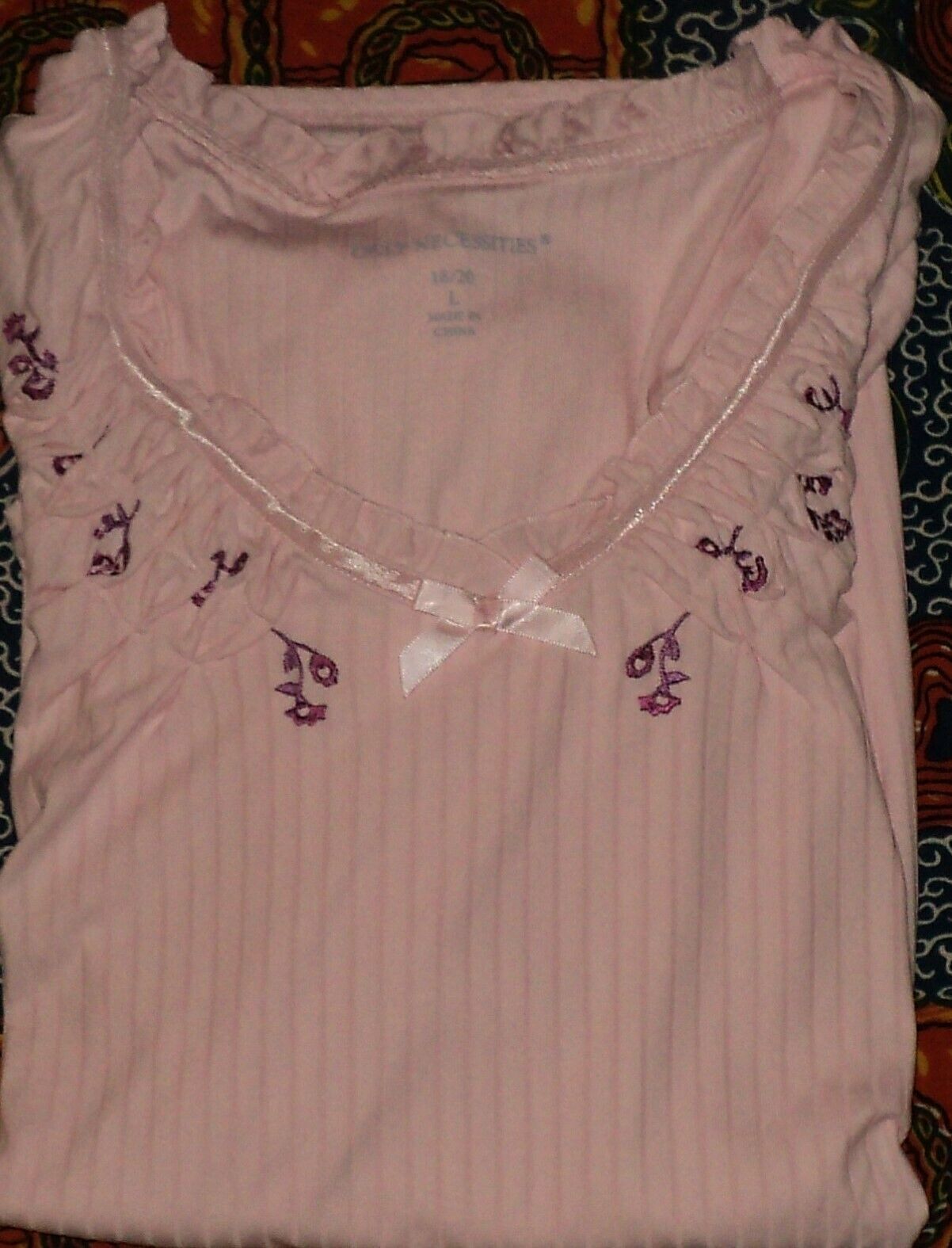 Only Necessities Plus Size Pink Rib Knit Pajama Set Size 3X(30/32)