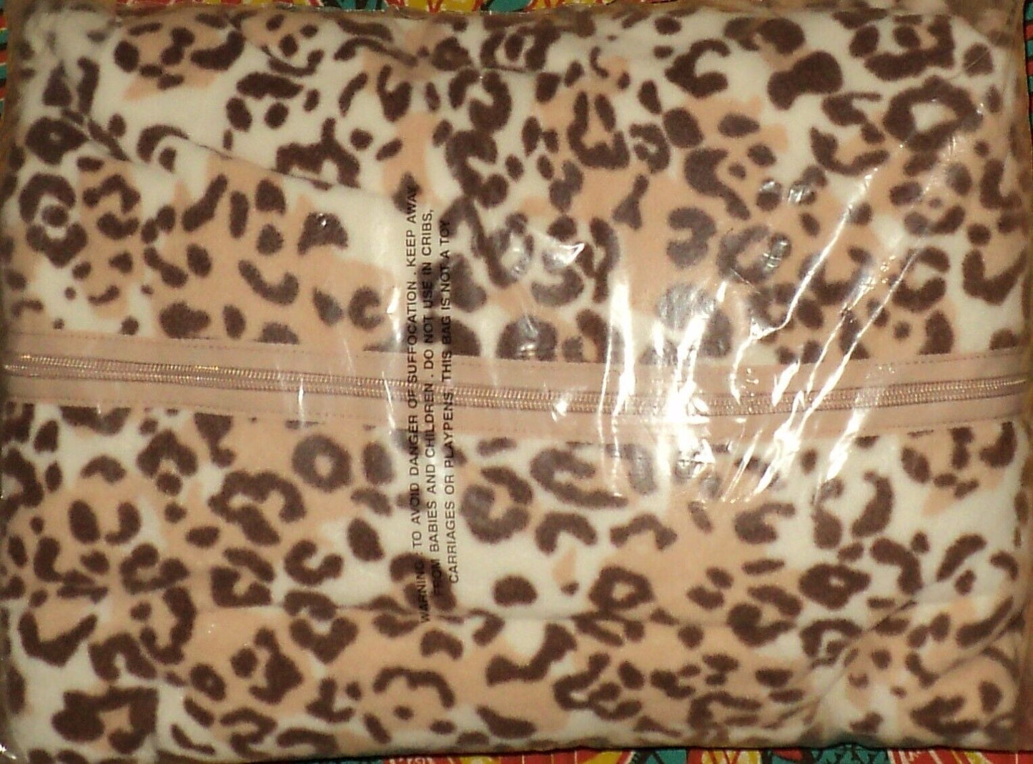 Dreams & Co. Plus Size Leopard Print Microfleece Robe Size 4X(34/36)