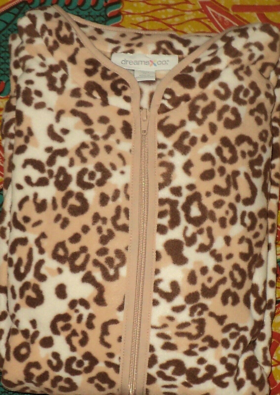 Dreams & Co. Plus Size Leopard Print Microfleece Robe Size 4X(34/36)