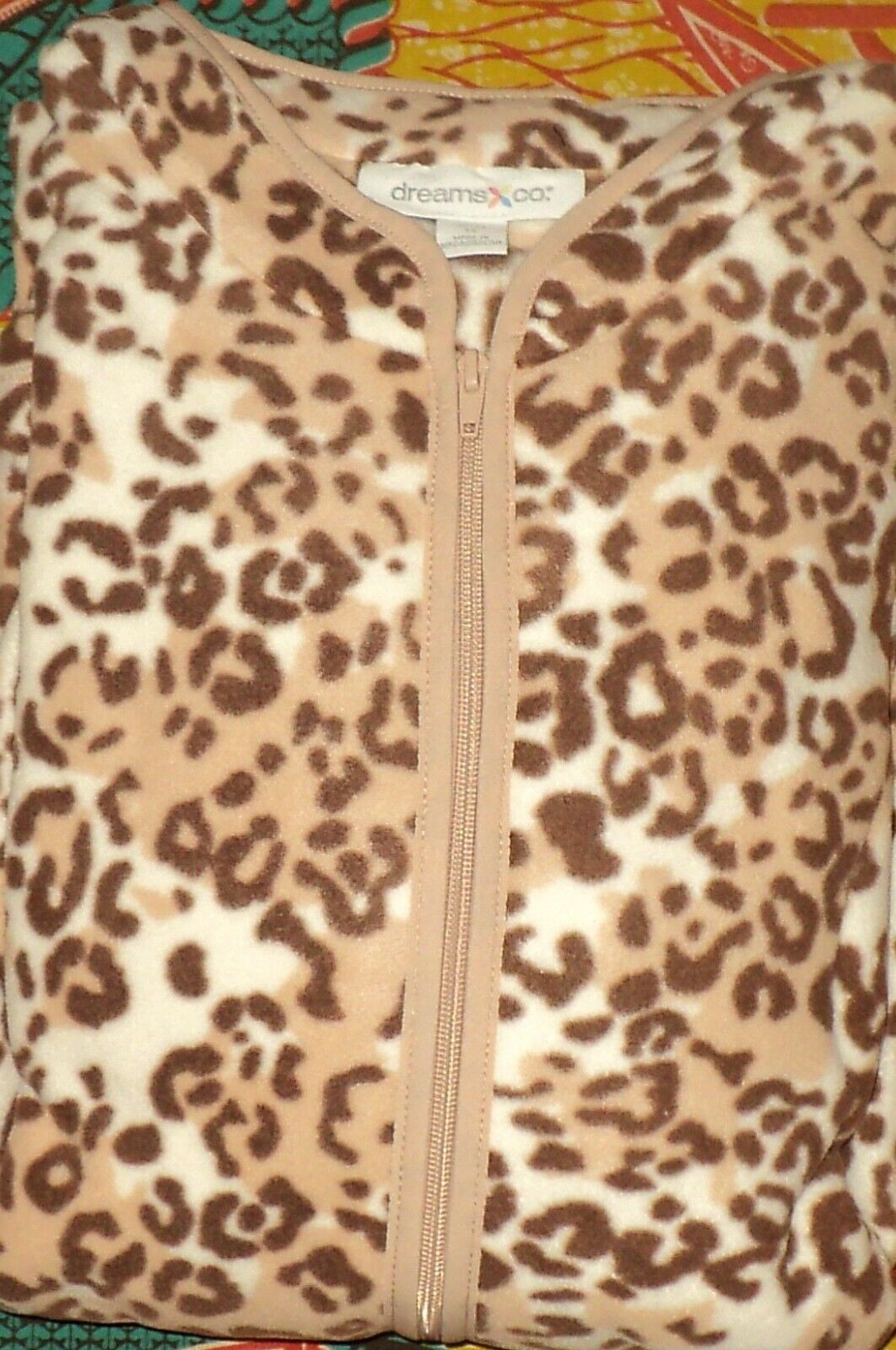 Dreams & Co. Plus Size Leopard Print Microfleece Robe Size 4X(34/36)